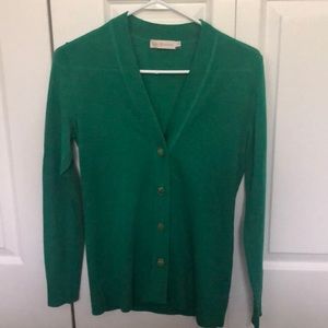 Tory Burch cardigan. Kelly green small